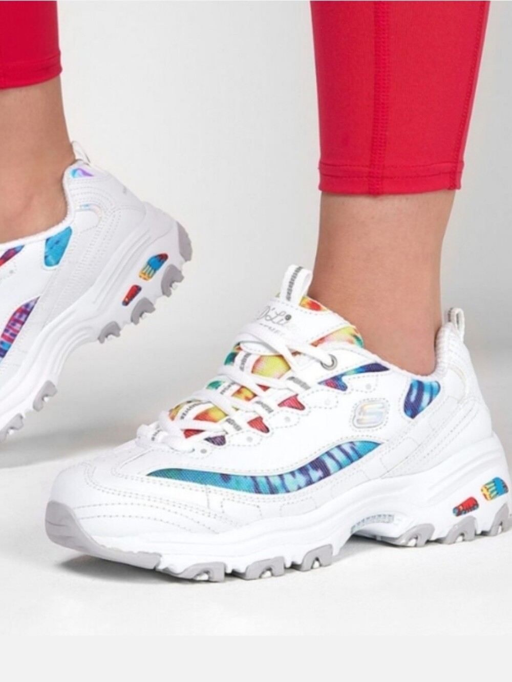 Skechers D'Lites Women's Summer Fiesta Lace-up Walking Air-Cooled Sneakers 7.5